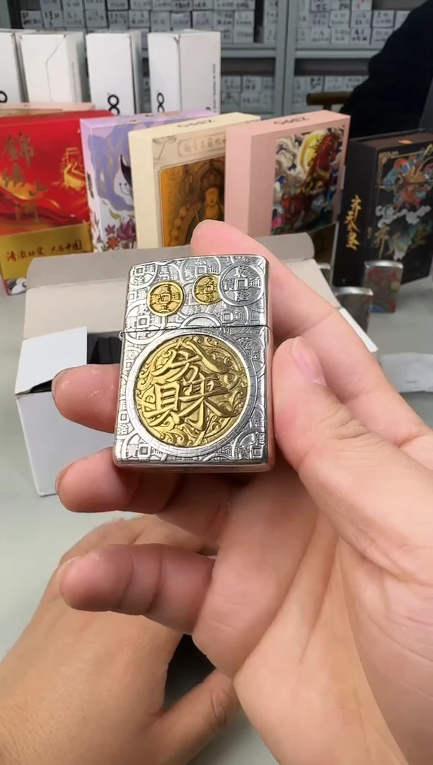 铜八方来财-3D盔甲熏银鎏金