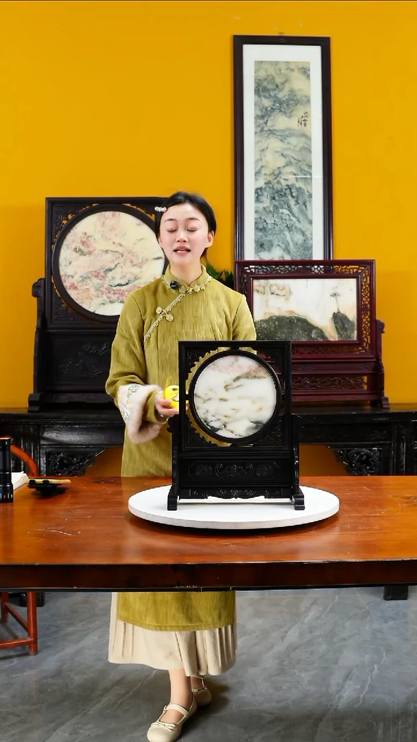 石材天然大理石画摆件