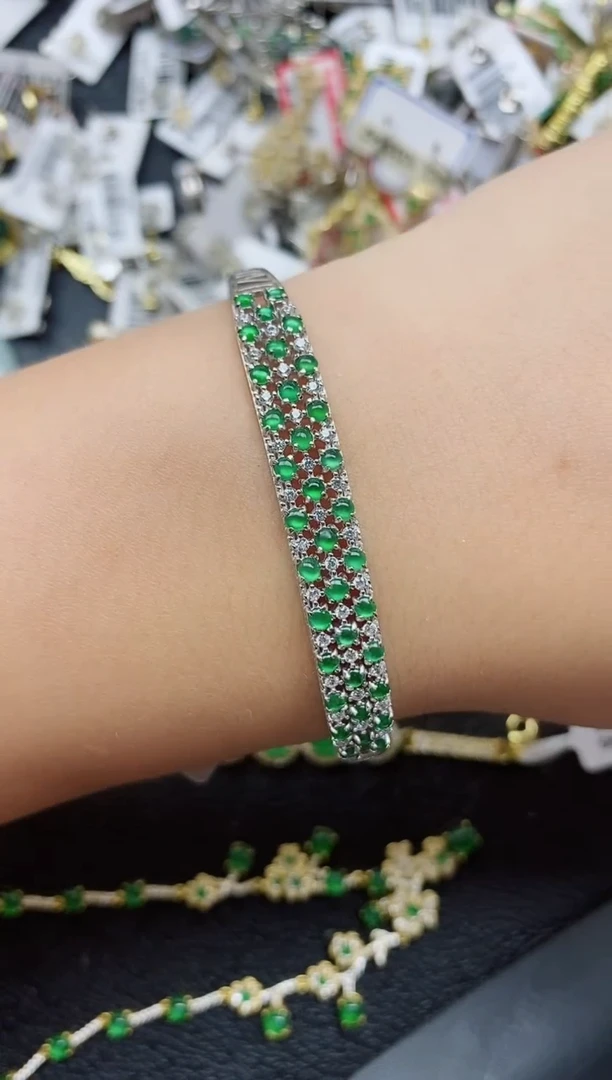 银S925镶嵌戒指翡翠1