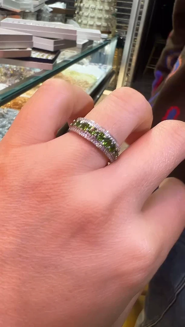 银S925镶嵌透辉石11208m023多样性发其一