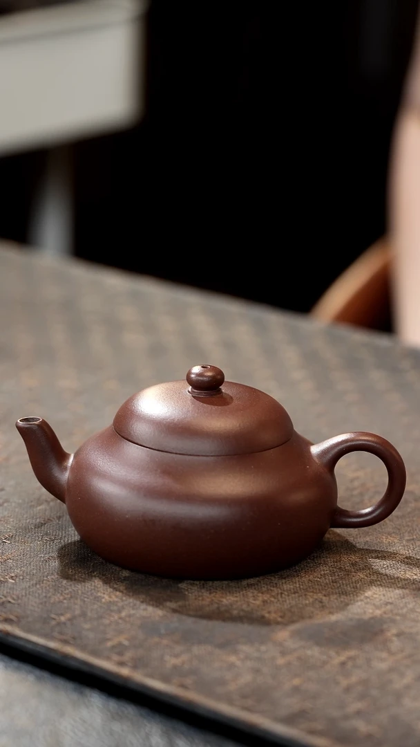 茶壶紫砂老紫泥君德壶120cc