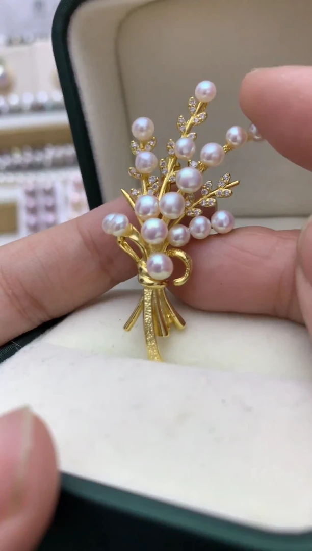 未镶嵌胸饰淡水珍珠e83 多样性发其一