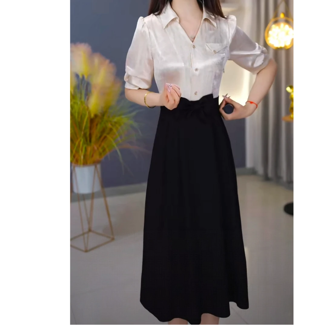 亿亿【高货定制】C16图片色连衣裙优雅气质时尚减龄休闲显瘦连衣裙