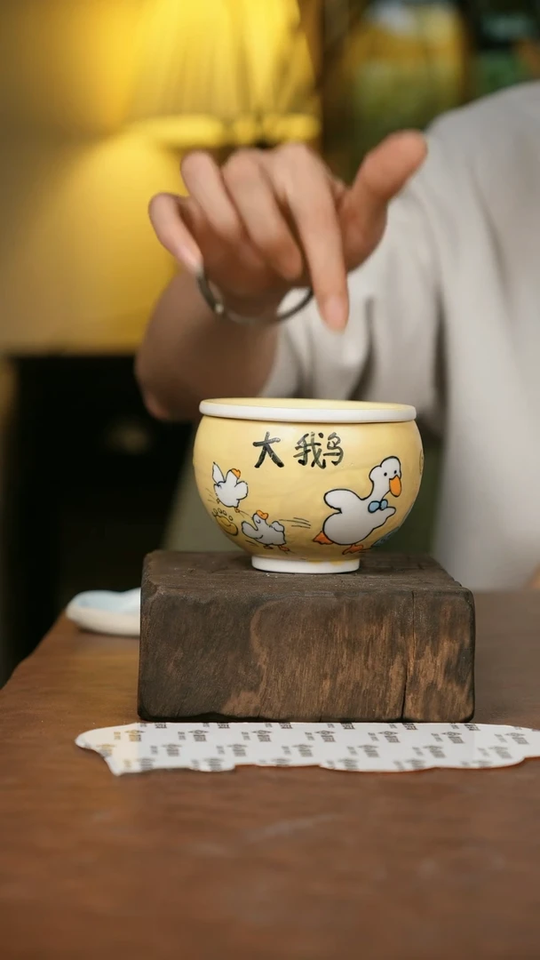 摆件亲工手绘陶瓷～