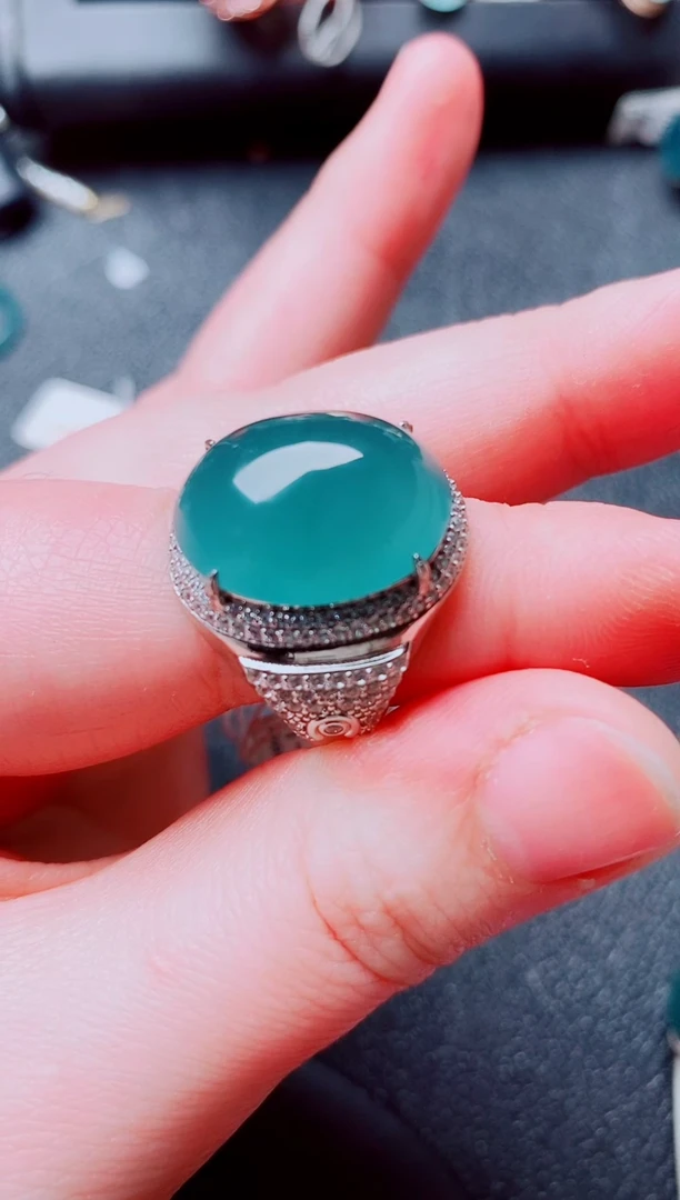 银S925镶嵌戒指翡翠1111