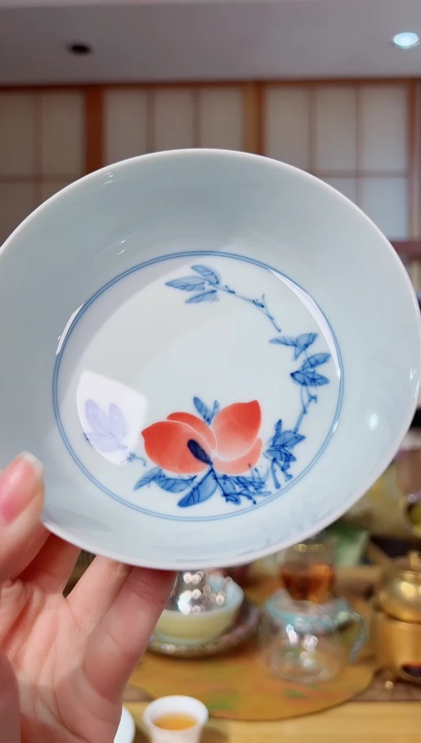 桃子豆青釉壶承全新福利 完整包装