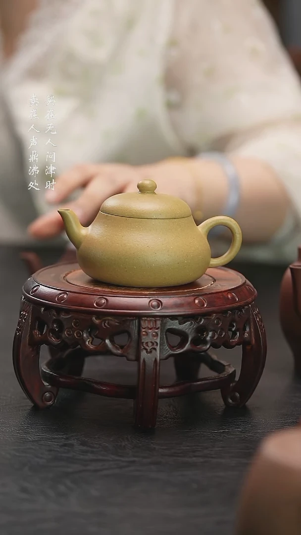 茶壶紫砂摩****哥拾珍堂梨皮绿君德