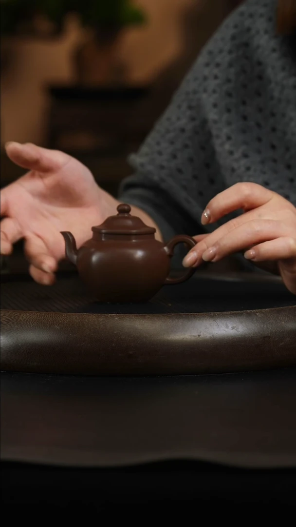 茶壶紫砂深井紫泥 六方宫灯