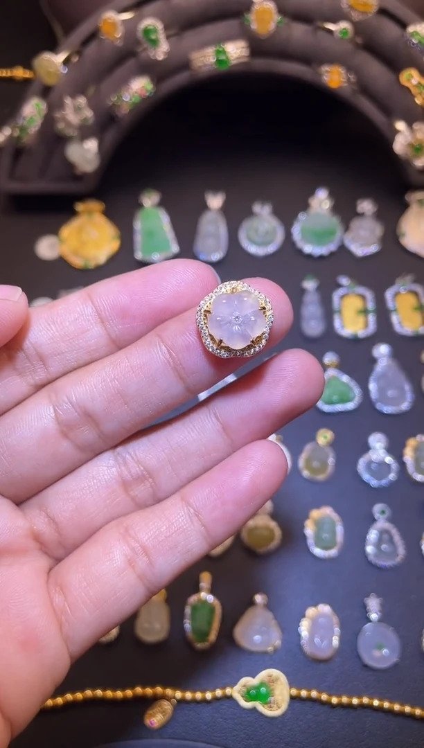 吊坠(不含链)银S925镶嵌翡翠1