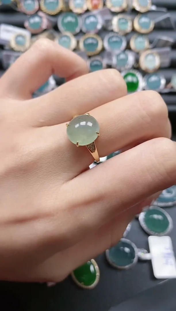 【闪购商品】翡翠戒指银S925镶嵌51511