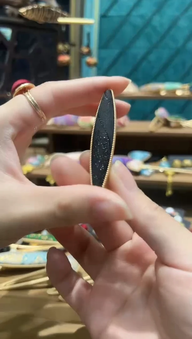 【闪购商品】【孤品车2.17】正绢黑色小柳叶鸭嘴夹