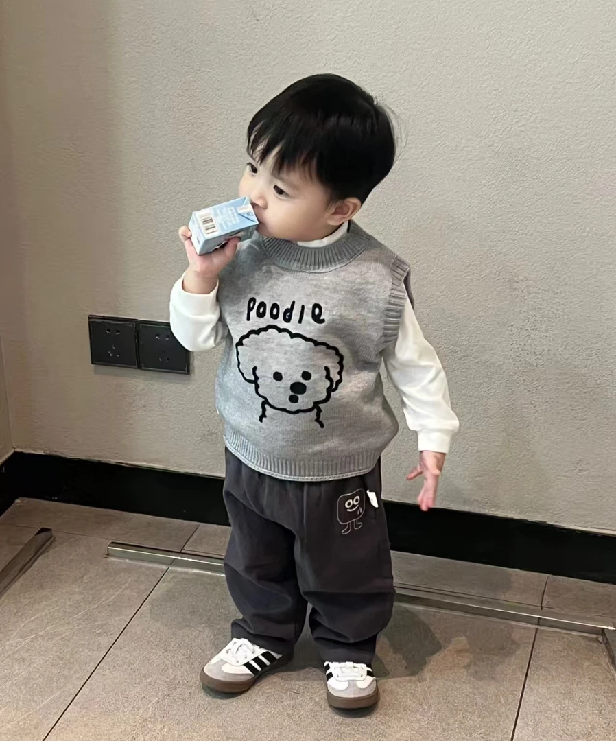 针织毛衣背心高货学院风马甲中小童装儿童春秋男童洋气背心