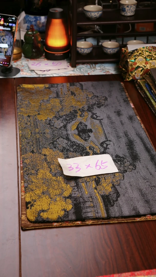 【西阵织汉宫秋月A双面】中国风干泡织锦茶席33*65