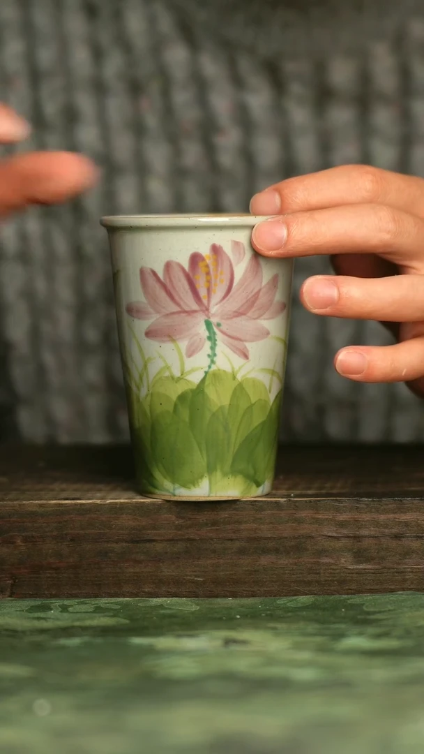 陶瓷青诗集手工手绘瓷器