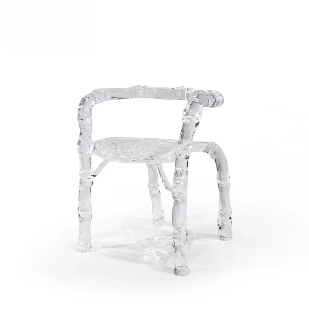 【本尼家】TY45现代轻奢《翠竹琉心》铂晶椅子客厅扶手椅靠背椅