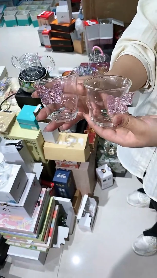 【闪购商品】2只蝴蝶杯