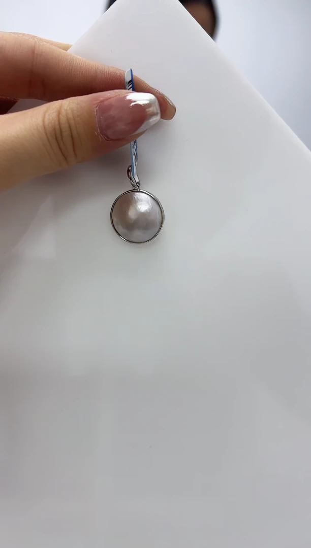 【闪购商品】拼合珍珠（马贝珠）DA银S925镶嵌吊坠 A123