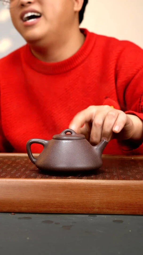 【闪购商品】紫砂茶壶lhb 满砂天青 子冶石瓢