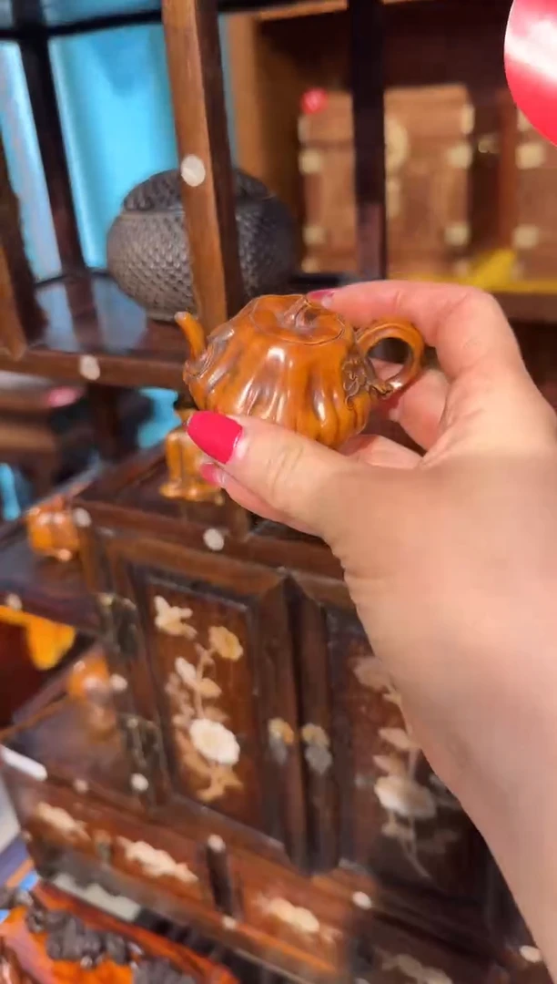 【闪购商品】木木艺黄杨木南瓜把把壶68.88