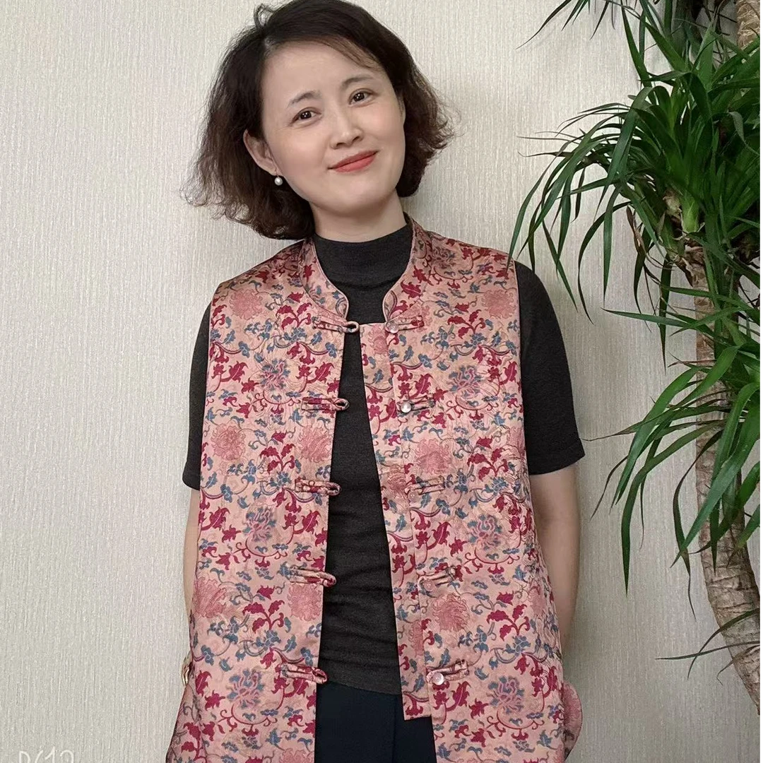 彩薇推荐 新款新中式国风立领马甲