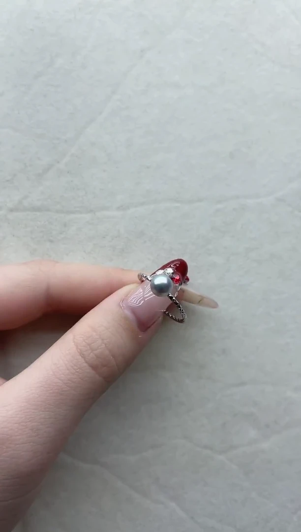 【闪购商品】海水珍珠戒指银S925镶嵌A35