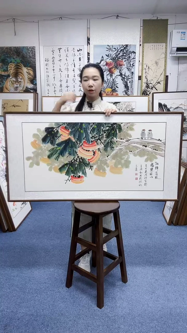 国画62*122实木画框顺丰包邮手绘