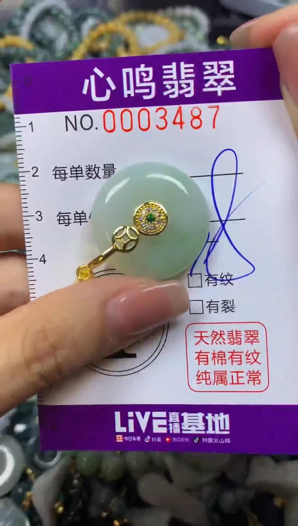 翡翠未镶嵌颈饰闪购003487