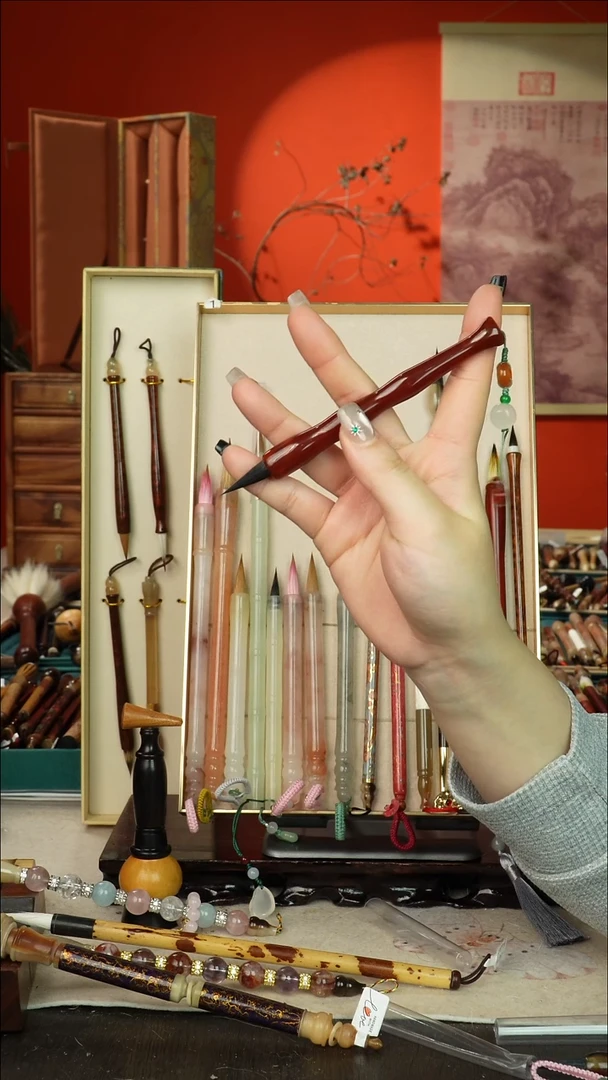 297号闪孤品高货毛笔链接 清水试笔 蘸墨不退