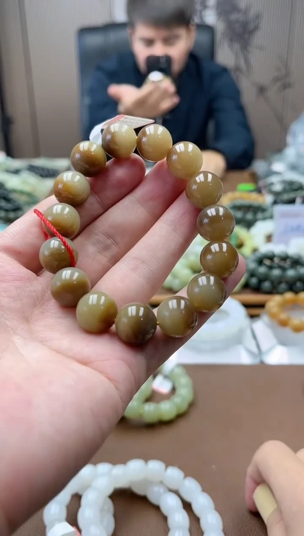 未镶嵌手串和田玉新疆且末糖白14