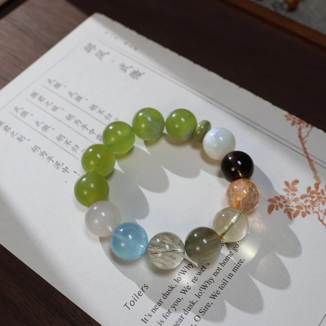 青空之境【王火火】天然水晶设计款女小众精致时尚百搭多样性发一