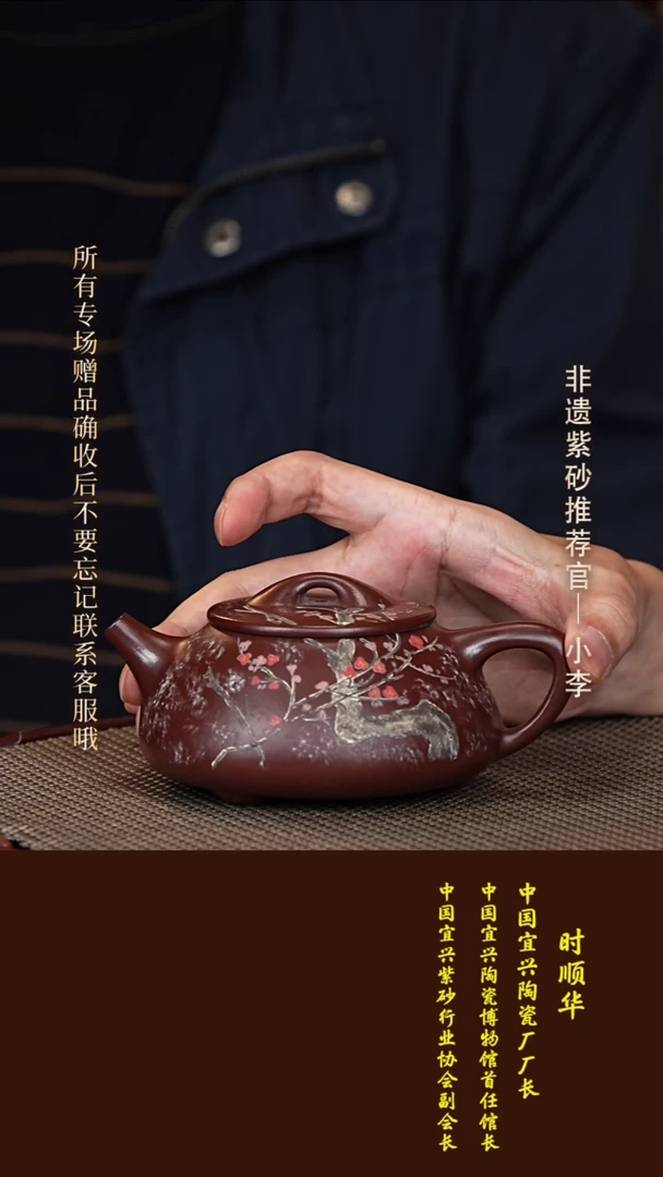 茶壶紫砂36 时顺华 紫袍玉砂 石瓢380cc