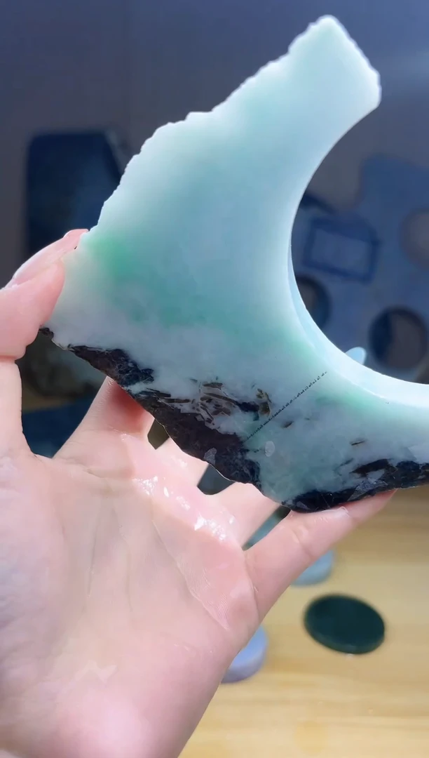 翡翠未镶嵌颈饰翡翠A货 温谭619