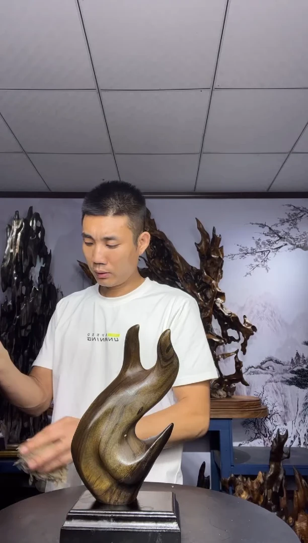 金丝楠木雕款兴*金丝楠木工艺品摆件