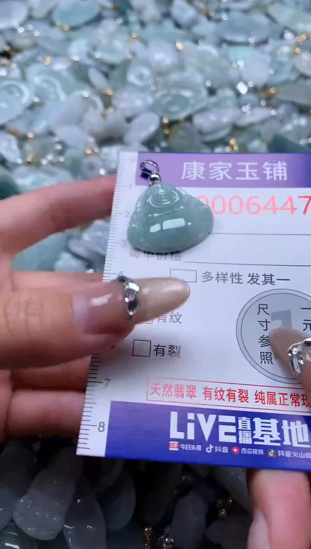 翡翠未镶嵌吊坠(不含链)6447