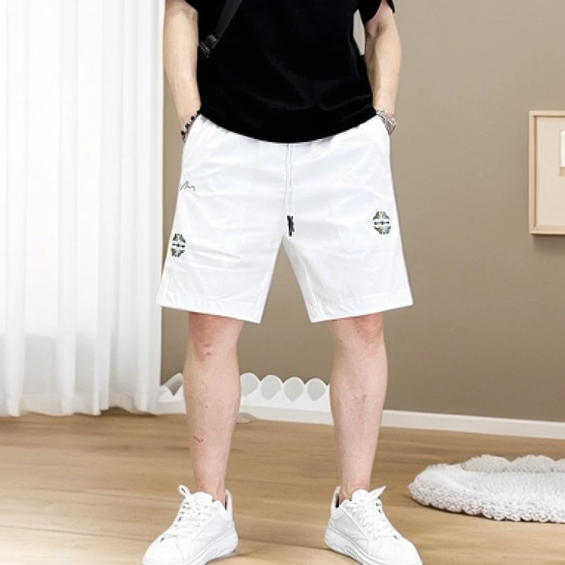 五分裤刺绣速干薄款夏季青年短裤男透气潮流百搭轻奢潮牌休闲中裤