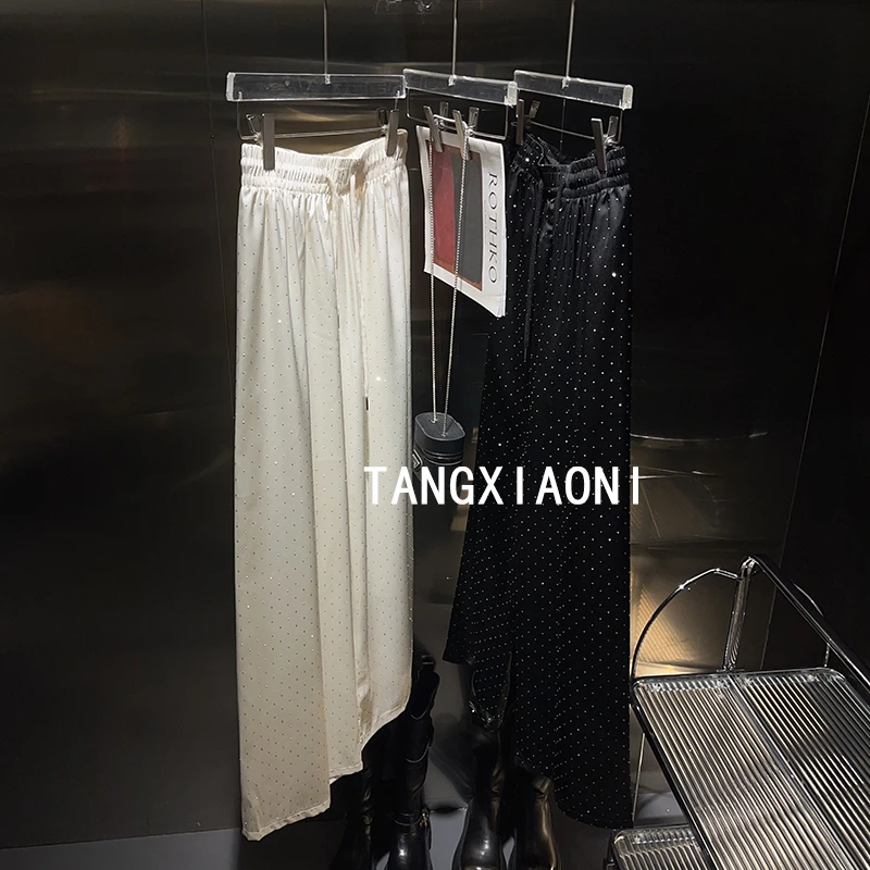 2店【点点星星】两色缎面裤