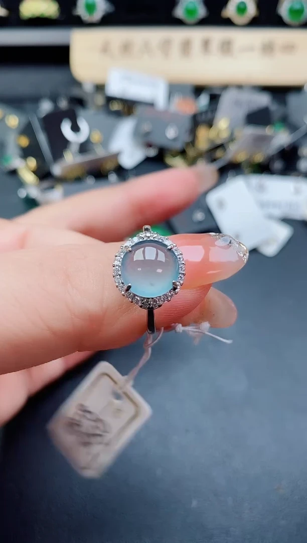 银S925镶嵌戒指翡翠508