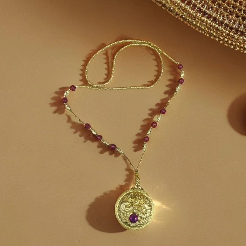 【李总专属】BM-S133#祥龙戏珠龙牌培育红宝石合金镶嵌吊坠赠坦克链