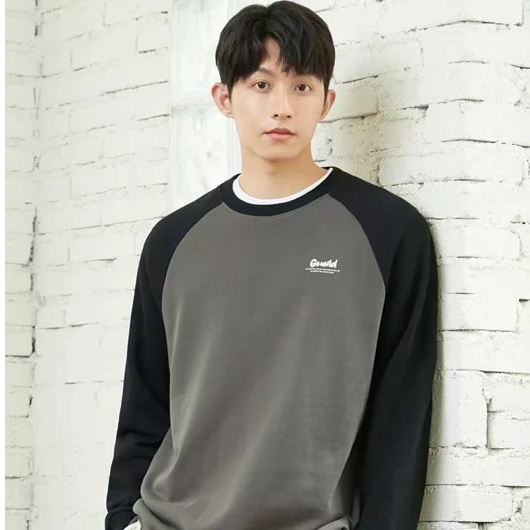 G×g黑灰拼接潮流时尚百搭卫衣