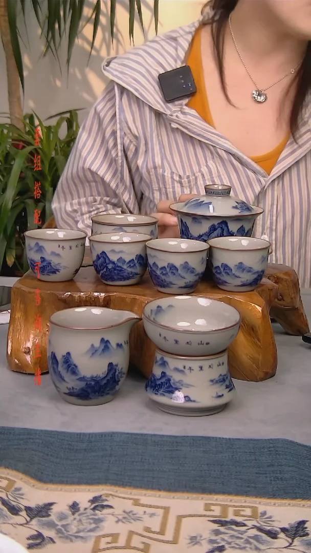 简装家用款8件套 老陶泥开片纹陶瓷茶具