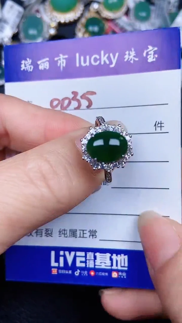 颈饰银S925镶嵌翡翠0035