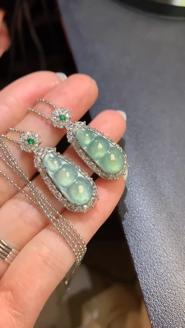 吊坠(不含链)未镶嵌翡翠11-豆子（多样性发货一件（不含链和扣