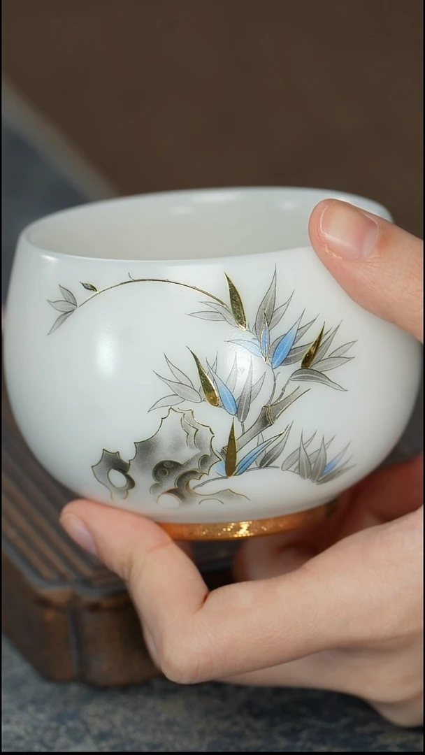 【大】【竹韵杯】【绿】【流苏礼盒】