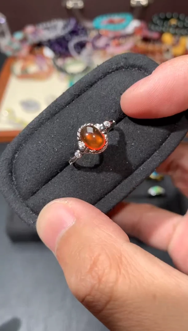 未镶嵌戒指石榴石W100