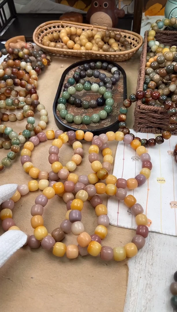 手串菩提根/象牙果a304 卡15 干磨玫瑰微瑕