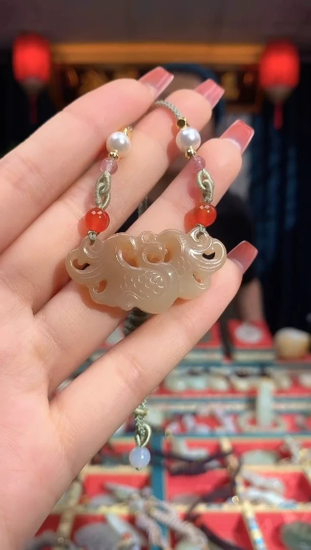 和田玉未镶嵌挂件凤凰