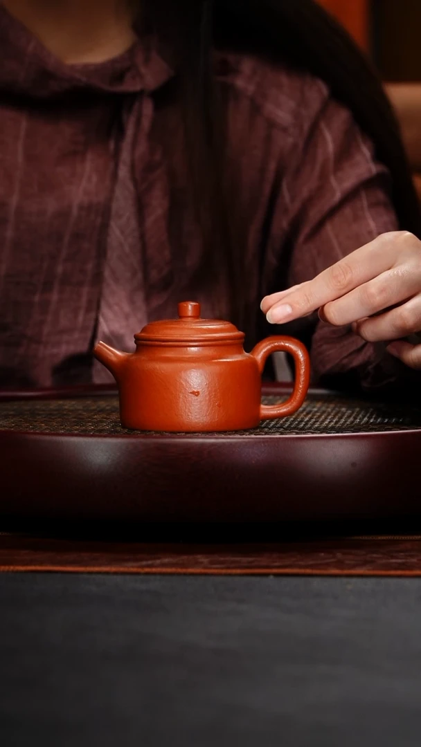 茶壶紫砂成进窑 德钟97 朱泥 160毫升