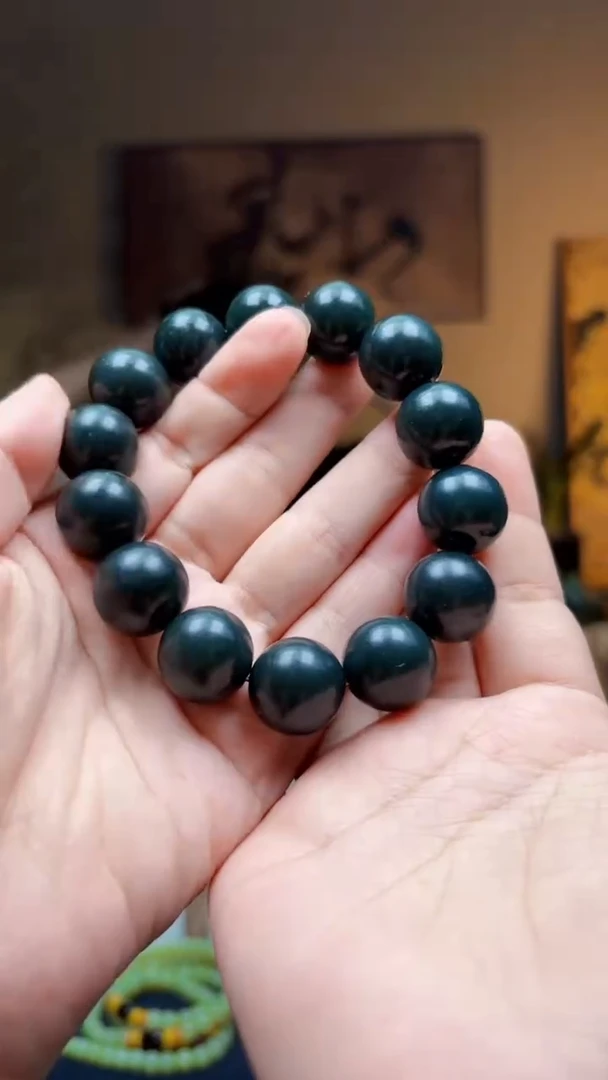 手串未镶嵌和田玉圆珠卡16