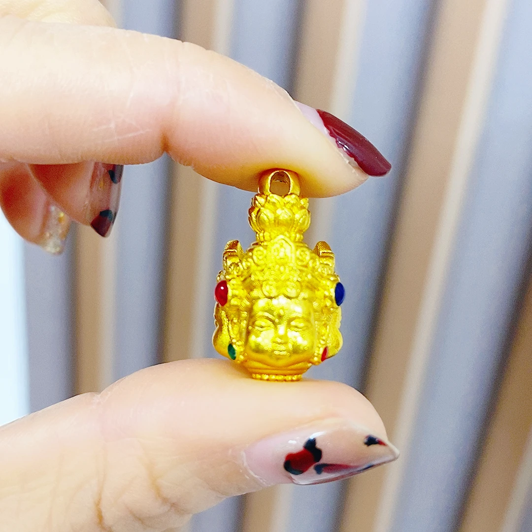 吊坠 时尚百搭 三面度母吊坠女项链锁骨链坠子精品不掉色