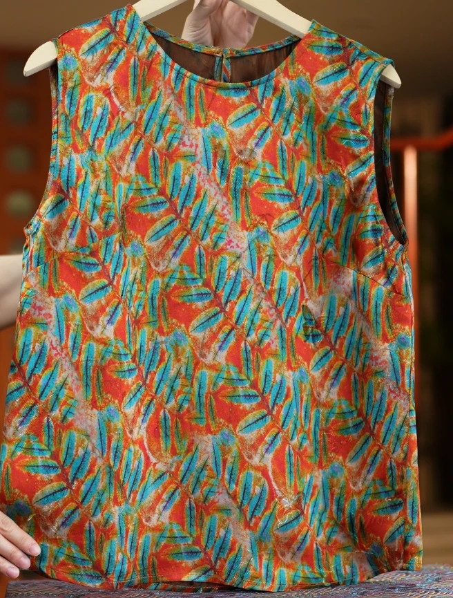 斑斓<<非遗美学>>1187新中式国风文艺减龄优雅无袖背心